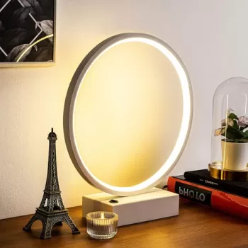 Lampa de masa, Fresno, 119FRS1406, Metal, Alb imagine