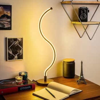 Lampa de masa, Fresno, 119FRS1414, Metal, Auriu imagine