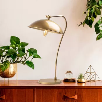 Lampa de masa, Fulgor, 942FLG1820, Metal, Auriu imagine