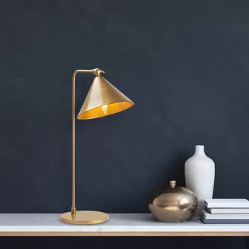 Lampa de masa, Fulgor, 942FLG1822, Metal, Auriu imagine