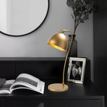 Lampa de masa, Fulgor, 942FLG1826, Metal, Auriu imagine