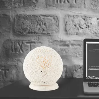 Lampa de masa, FullHouse, 390FLH1725, ABS, Alb imagine