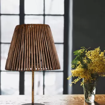 Lampa de masa, FullHouse, 390FLH1727, Metal, Negru / Aur roz imagine