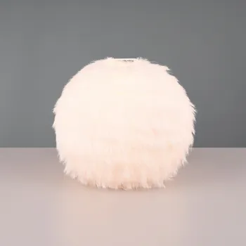 Lampa de masa Furry, RL, 30x24 cm, 10W, 1x E14, plus sintetic, alb imagine