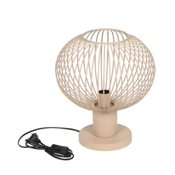 Lampa de masa Gila, TRIO, 33x37 cm, 10W, 1x E27, metal, bej/negru imagine