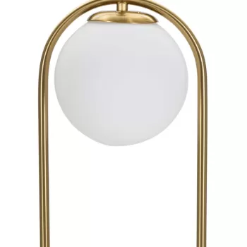 Lampa de masa Glamy Arc -B, Mauro Ferretti, O21 x 50 cm, 1 x E14, 40W, fier/sticla, auriu/alb imagine