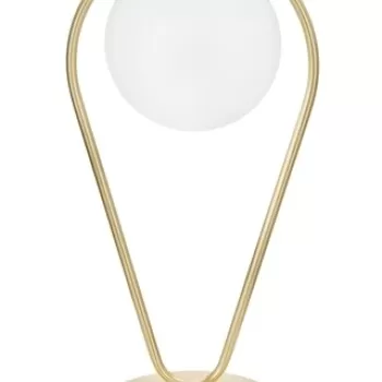 Lampa de masa, Glamy Drop, Mauro Ferretti, 1 x E14, 40W, auriu imagine