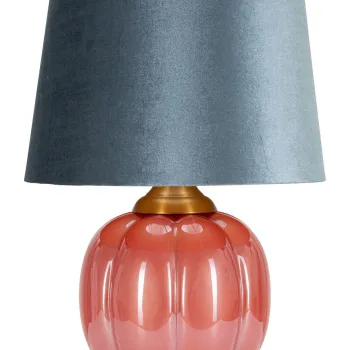 Lampa de masa Helene, Mauro Ferretti, 1 x E27, 40W, 32.5x50 cm, sticla/fier/catifea, rosu/albastru imagine