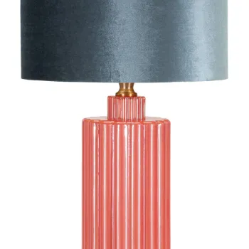 Lampa de masa Helene, Mauro Ferretti, 1 x E27, 40W, 40x70 cm, sticla/fier/catifea, rosu/albastru imagine