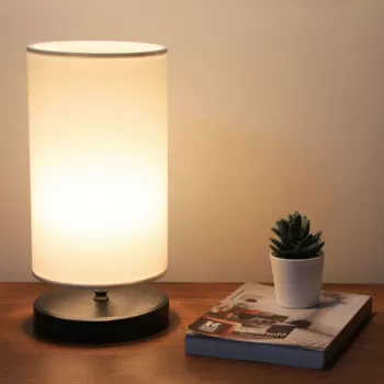 Lampa de masa, Insignio, 780SGN1973, Textil, Crem imagine