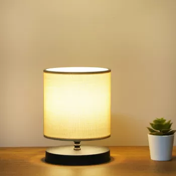 Lampa de masa, Insignio, 780SGN1981, Textil, Bej nisip imagine