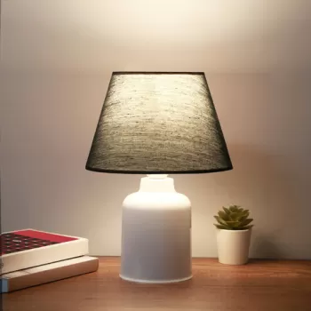 Lampa de masa, Insignio, 780SGN2539, Plastic, Alb/Negru imagine