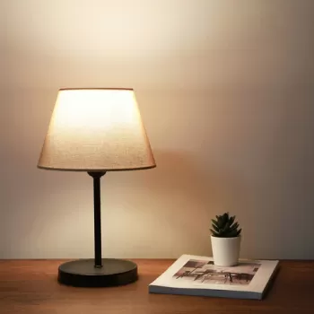 Lampa de masa, Insignio, 780SGN2541, Metal, Bej/Negru imagine