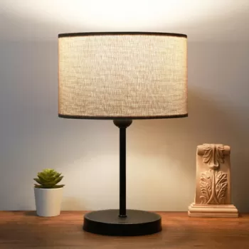 Lampa de masa, Insignio, 780SGN2572, Metal, Bej/Negru imagine