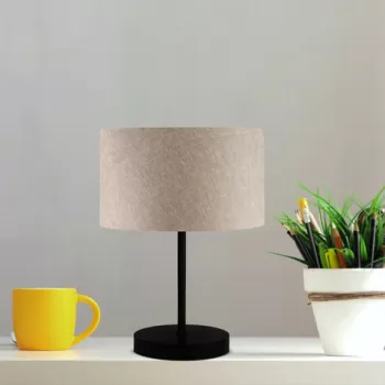 Lampa de masa, Insignio, 780SGN4501, PVC, Bej/Negru imagine