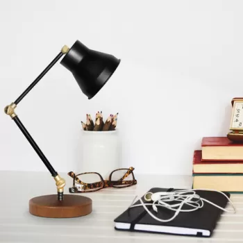 Lampa de masa, Insignio, 780SGN4526, Metal, Negru imagine