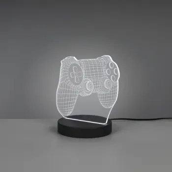 Lampa de masa Joy, RL, 16x12x17 cm, 1.5W, 1x SMD, plastic, negru imagine