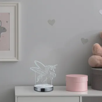 Lampa de masa Karo, RL, 17x12x17.5 cm, 7W, 1x SMD, metal, argintiu imagine