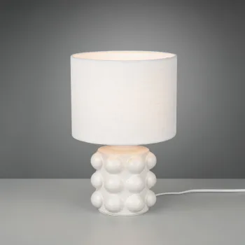 Lampa de masa Kate, RL, 20x30 cm, 40W, 1x E14, ceramica, alb imagine