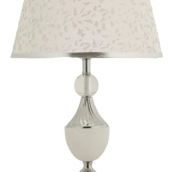 Lampa de masa Kody, Mauro Ferretti, 1 x E27, 40W, 30x54 cm, fier, argintiu/alb imagine