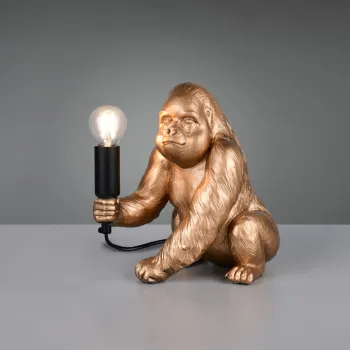 Lampa de masa Kong, RL, 22x15x23 cm, 10W, 1x E14, polirasina, auriu imagine