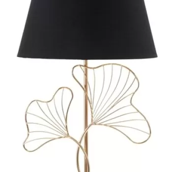Lampa de masa Leaves, Mauro Ferretti, 1 x E27, 40W, O 30x60 cm, negru/auriu imagine