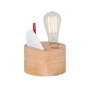 Lampa de masa, Lightric, 414LRC1895, Lemn, Stejar imagine