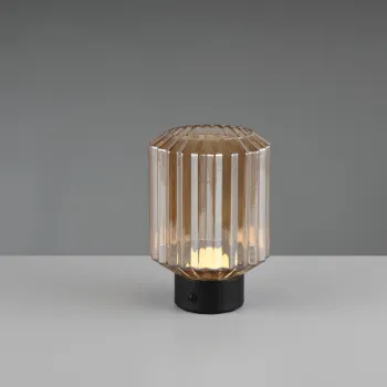 Lampa de masa Lord, RL, 13x19.5 cm, 1.5W, 1x SMD, metal, negru mat/chihlimbar imagine