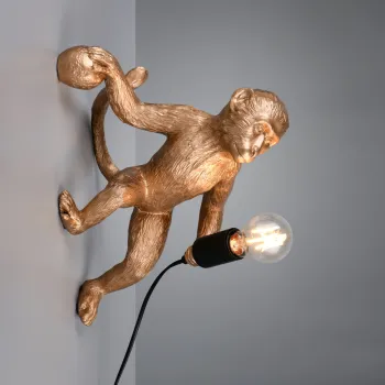 Lampa de masa Louy, RL, 35x20x36.5 cm, 15W, 1x E27, polirasina, auriu imagine