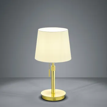 Lampa de masa Lyon, TRIO, 25.5x56 cm, 60W, 1x E27, metal, bronz mat/alb imagine