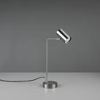 Lampa de masa Marley, TRIO, 12x25x45 cm, 5W, 1x GU10, metal, argintiu mat imagine