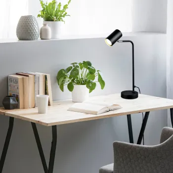 Lampa de masa Marley, TRIO, 12x25x45 cm, 5W, 1x GU10, metal, negru mat imagine