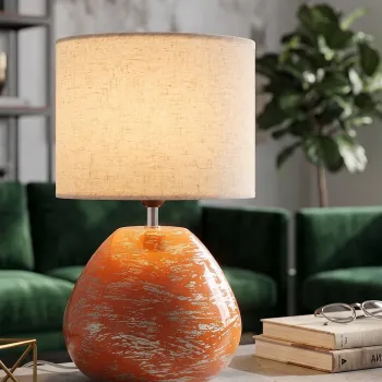 Lampa de masa, Mauro Ferretti, Contemporary Style, 30x49 cm, ceramica/fier, portocaliu imagine