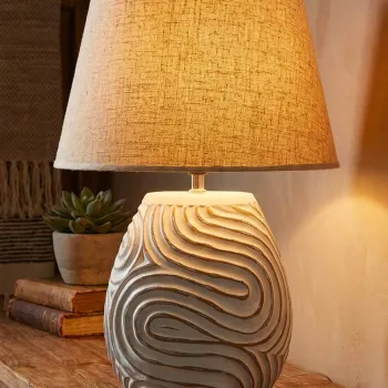 Lampa de masa, Mauro Ferretti, Oblix, 35x55 cm, polirasina/fier/textil, multicolor imagine