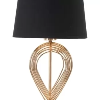 Lampa de masa Maxt, Mauro Ferretti, 1 x E27, 40W, fier/poliester, negru/auriu imagine