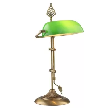 Lampa de masa, ML-9063-Green, Avonni, 30 x 20 x 56 cm, 1 x E27, 60W, verde/aramiu antic imagine