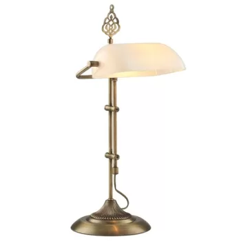 Lampa de masa, ML-9063-White, Avonni, 30 x 20 x 56 cm, 1 x E27, 60W, alb/aramiu antic imagine