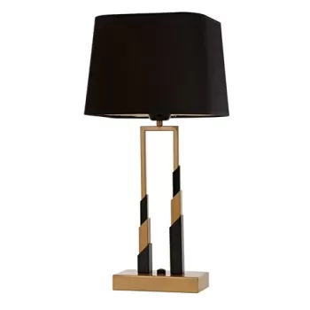 Lampa de masa, ML-9125-1BSA, Aurora, 22 x 22 x 55 cm, 1 x E27, 60W, negru/aramiu antic imagine