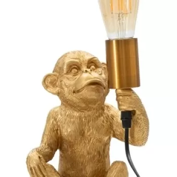 Lampa de masa Monkey, Mauro Ferretti, 1 x E27, 40W, 17x14.5x25 cm, auriu imagine