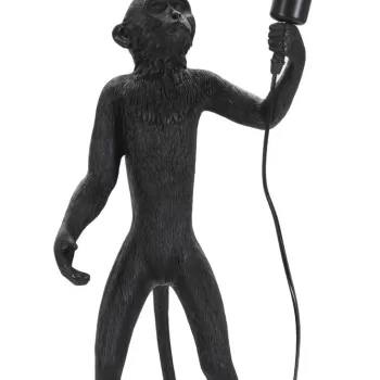 Lampa de masa Monkey, Mauro Ferretti, O26 x 55 cm, 1 x E27, 40W, polirasina, negru imagine