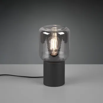 Lampa de masa Nico, RL, 13x24 cm, 40W, 1x E27, metal, negru mat imagine