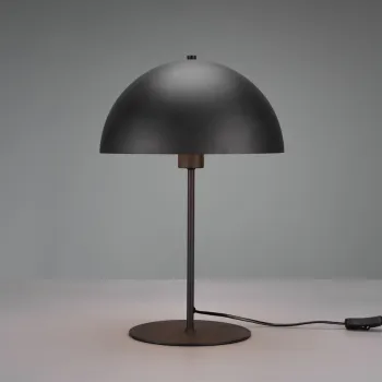 Lampa de masa Nola, TRIO, 30x45 cm, 40W, 1x E27, metal, negru mat imagine