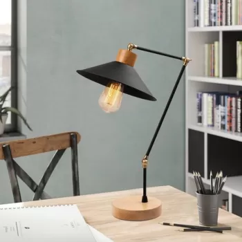 Lampa de masa, Noor, 525NOR2120, Metal, Negru imagine