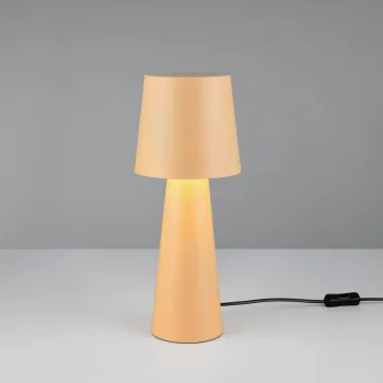 Lampa de masa Nubian, TRIO, 16x40 cm, 10W, 1x E27, metal, bej imagine