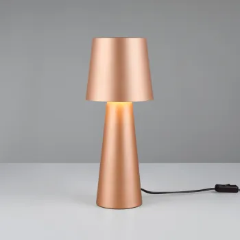 Lampa de masa Nubian, TRIO, 16x40 cm, 10W, 1x E27, metal, maro imagine