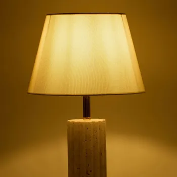 Lampa de masa, Opviq, 377KLT1117, Crem / Aur imagine