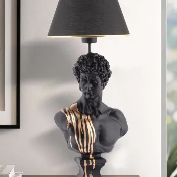 Lampa de masa, Opviq, 390FLH2246, Negru imagine