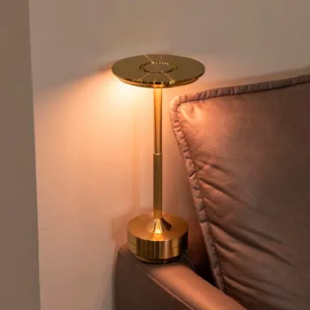 Lampa de masa, Opviq, 414LRC2054, Galben imagine