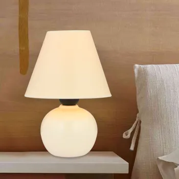 Lampa de masa, Opviq, 433NUV1510, Alb / Crem imagine