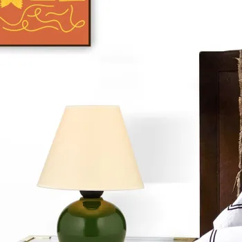 Lampa de masa, Opviq, 433NUV1511, Verde/Alb imagine